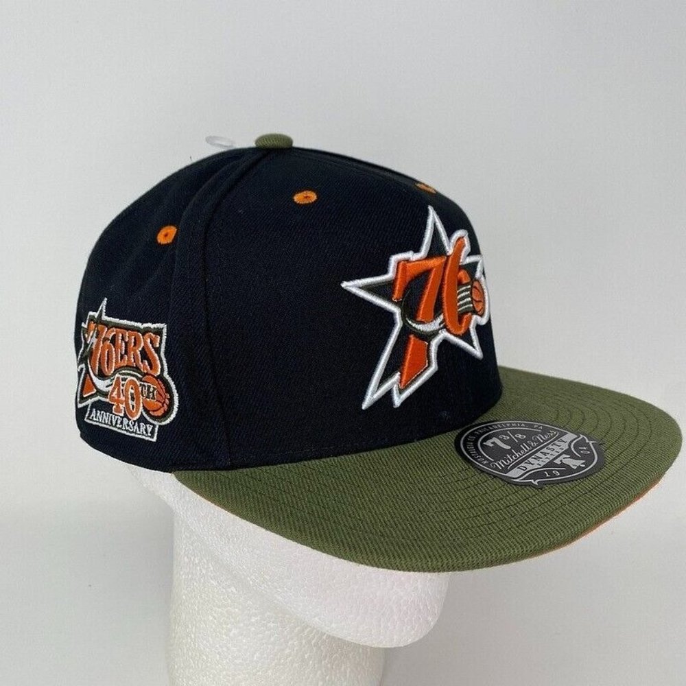 Philadelphia 76ers 40th Fitted Hat 7 3/8 Mitchell Ness Sixers NBA Flight HWC